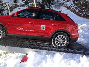 Audi Q3 being put through its paces in Obergurgl