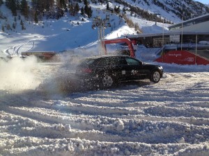 Audi Q3 on the ramp in Obergurgl