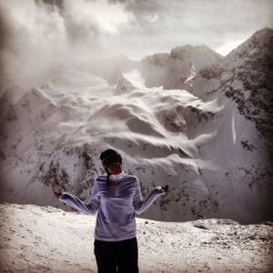  Picture of Obergurgl, showing the Hohe Mut mountain and clouds